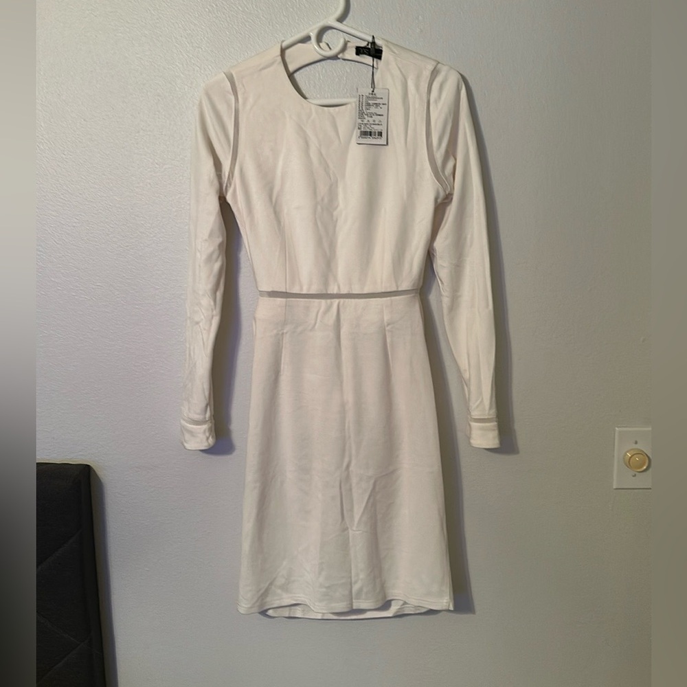 White backless dress